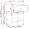 Naktinis staliukas 2 pcs Amatininkų ąžuolas 40 x 29 x 60 cm