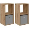 Naktinis staliukas 2 pcs Amatininkų ąžuolas 30,5 x 27 x 59,5 cm