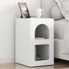 Naktinis staliukas 2 pcs Balta 29,5 x 33,5 x 50 cm