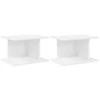 Naktinis staliukas 2 pcs Balta 40 x 30 x 25 cm Apdirbta mediena