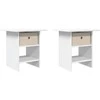 Naktinis staliukas 2 pcs Balta 41 x 40 x 45 cm Apdirbta mediena