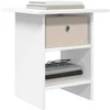 Naktinis staliukas 2 pcs Balta 41 x 40 x 45 cm Apdirbta mediena