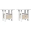 Naktinis staliukas 2 pcs Balta 41 x 40 x 45 cm Apdirbta mediena