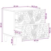 Naktinis staliukas 2 pcs Balta 43 x 34,5 x 48 cm