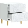 Naktinis staliukas 2 pcs Balta 43 x 34,5 x 48 cm