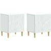 Naktinis staliukas 2 pcs Balta 43 x 34,5 x 50 cm