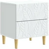 Naktinis staliukas 2 pcs Balta 43 x 34,5 x 48 cm