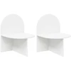 Naktinis staliukas 2 pcs Balta 48 x 49 x 65 cm Dirbtinė mediena