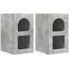 Naktinis staliukas 2 pcs Betono pilka 29,5 x 33,5 x 50 cm