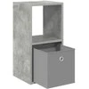 Naktinis staliukas 2 pcs Betono pilka 30,5 x 27 x 59,5 cm