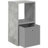 Naktinis staliukas 2 pcs Betono pilka 35 x 32 x 68,5 cm