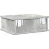 Naktinis staliukas 2 pcs Betono pilka 40 x 31 x 15 cm