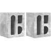 Naktinis staliukas 2 pcs Betono pilka 40 x 35 x 50 cm