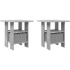 Naktinis staliukas 2 pcs Betono pilka 41 x 40 x 45 cm
