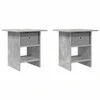 Naktinis staliukas 2 pcs Betono pilka 41 x 40 x 45 cm