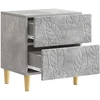 Naktinis staliukas 2 pcs Betono pilka 43 x 34,5 x 48 cm