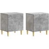 Naktinis staliukas 2 pcs Betono pilka 43 x 34,5 x 50 cm