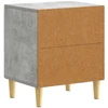 Naktinis staliukas 2 pcs Betono pilka 43 x 34,5 x 50 cm