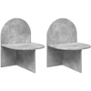 Naktinis staliukas 2 pcs Betono pilka 48 x 49 x 65 cm
