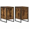 Naktinis staliukas 2 pcs Dūminis ąžuolas 39,5 x 30 x 50 cm