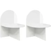 Naktinis staliukas 2 pcs Itin blizgi balta 48 x 49 x 65 cm