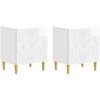 Naktinis staliukas 2 pcs Itin blizgi balta 43 x 34,5 x 50 cm