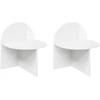 Naktinis staliukas 2 pcs Itin blizgi balta 40 x 35,5 x 45,5 cm