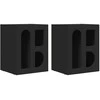 Naktinis staliukas 2 pcs Juoda 40 x 35 x 50 cm Apdirbta mediena
