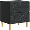 Naktinis staliukas 2 pcs Juoda 43 x 34,5 x 48 cm