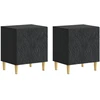 Naktinis staliukas 2 pcs Juoda 43 x 34,5 x 50 cm
