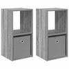 Naktinis staliukas 2 vnt. Pilkas Sonoma 30,5 x 27 x 59,5 cm
