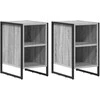 Naktinis staliukas 2 pcs Pilkas Sonoma 39.5 x 30 x 50 cm