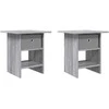 Naktinis staliukas 2 pcs Pilkas Sonoma 41 x 40 x 45 cm