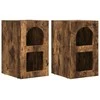Naktinis staliukas 2 pcs Rūkyta ąžuolas 29,5 x 33,5 x 50 cm