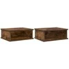 Naktinis staliukas 2 pcs Rūkyta ąžuolas 40 x 31 x 15 cm