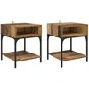 Naktinis staliukas 2 pcs Senas medis 40 x 40 x 50 cm