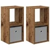 Naktinis staliukas 2 pcs Senas medis 25,5 x 22 x 49,5 cm