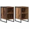 Naktinis staliukas 2 pcs Senovinis medis 39.5 x 30 x 50 cm