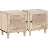 Šalia lovos spintelė 2 pcs Balta 80 x 50 x 40 cm