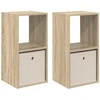 Naktinis staliukas 2 pcs Sonoma ąžuolas 35 x 32 x 68,5 cm