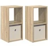 Naktinis staliukas 2 pcs Sonoma ąžuolas 25,5 x 22 x 49,5 cm