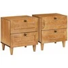 Šalia lovos spintelė 2 pcs Šviesiai rudas 40 x 33 x 46 cm