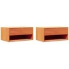 Naktinis staliukas 2 pcs Vaško ruda 50 x 32,5 x 24 cm