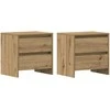 Šalia lovos spintelė 2 pcs Amatininkų ąžuolas 45 x 34 x 44,5 cm