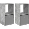 Naktinis staliukas 2 vnt. Betono pilka 35 x 32 x 68,5 cm