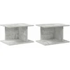Naktinis staliukas 2 vnt. Betono pilka 40 x 30 x 25 cm