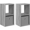 Naktinis staliukas 2 vnt. Pilkas Sonoma 25,5 x 22 x 49,5 cm