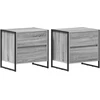 Naktinis staliukas 2 vnt. Pilka Sonoma 50 x 39.5 x 50 cm