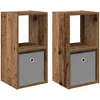 Naktinis staliukas 2 vnt. Senas medis 30,5 x 27 x 59,5 cm