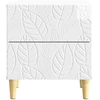 Naktinis staliukas Itin blizgi balta 43 x 34,5 x 48 cm